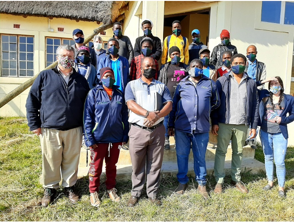 Umgano learners with Umgano Foundation Management and HCI Staff Philip Voights, Anya Strohm and Umsonti Management